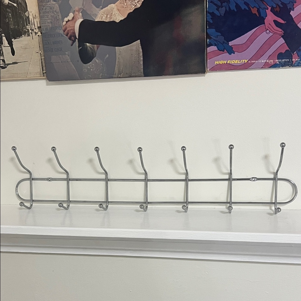 Silver Metal Wall Mounted Hooks